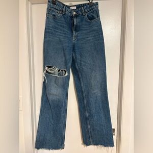 Zara Blue High Rise Jeans